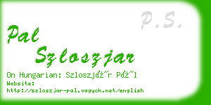 pal szloszjar business card